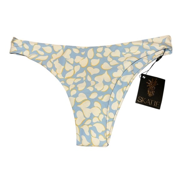 Skatie Dylan Blue/White Cheeky Bikini Bottom, Small & XL - Picture 1 of 11